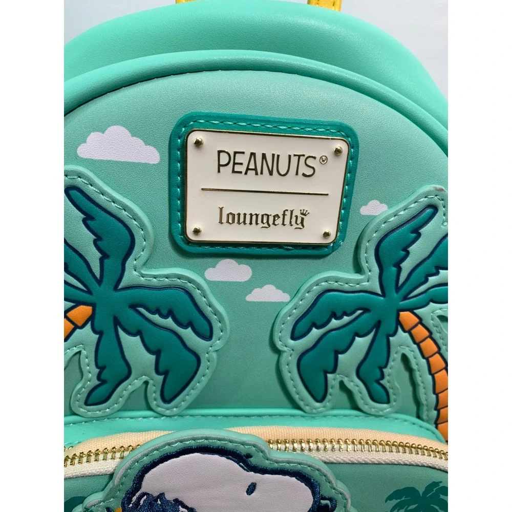 Loungefly Peanuts Snoopy Road Trip Mini Backpack Teal Yellow CANYNPVGP-R